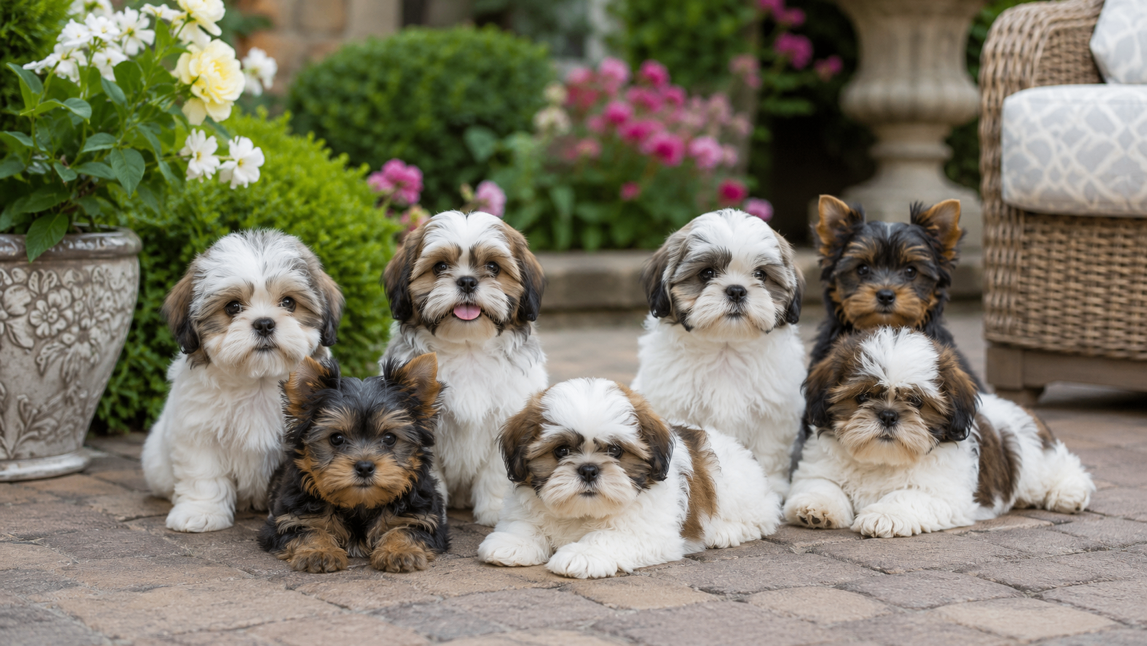 Silkie Tzu Development Project with Shih Tzu and Tri-Color Silkie Yorkie influence